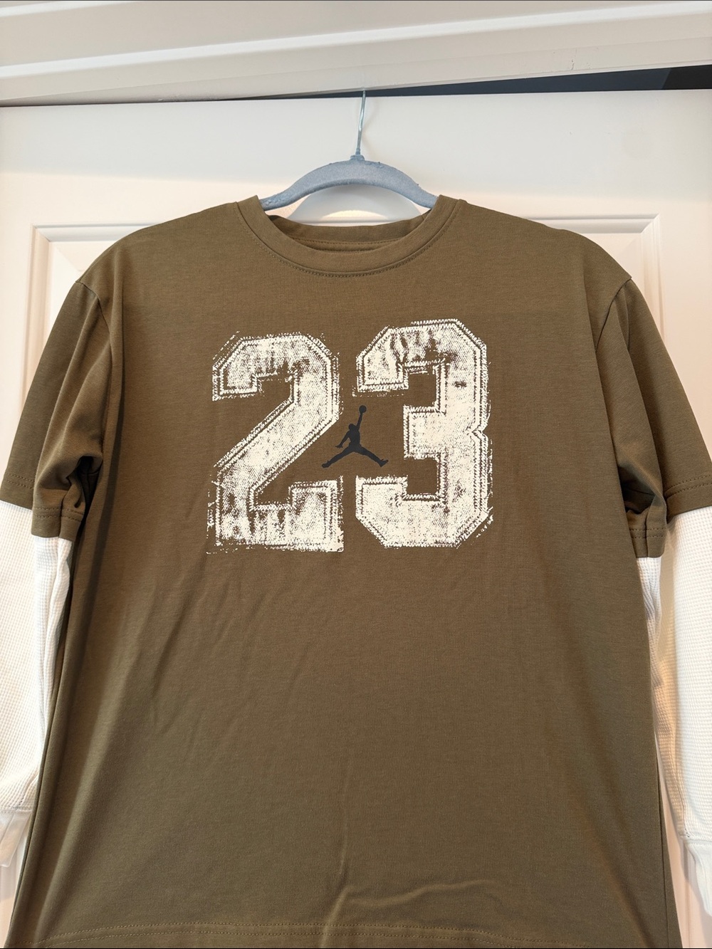 Jordan 23 Graphic Olive Green Boy’s Long Sleeve
